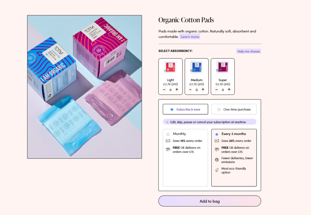 Sustainable menstrual products UK