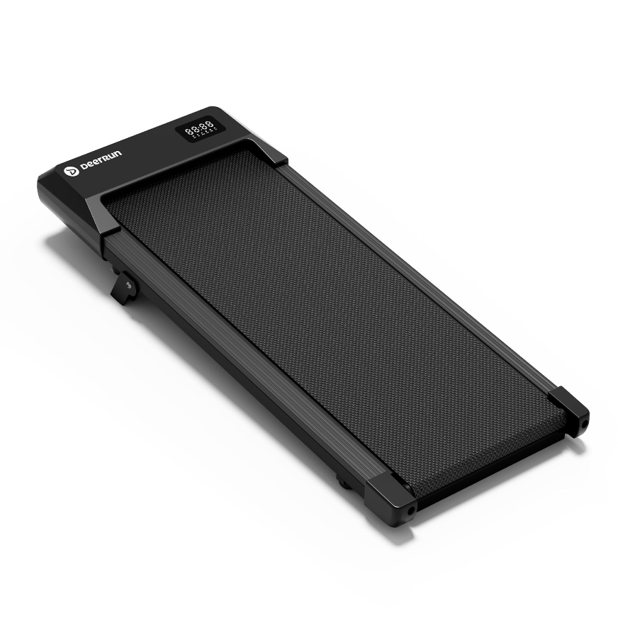 Slim DeerRun treadmill set up in a modern living room