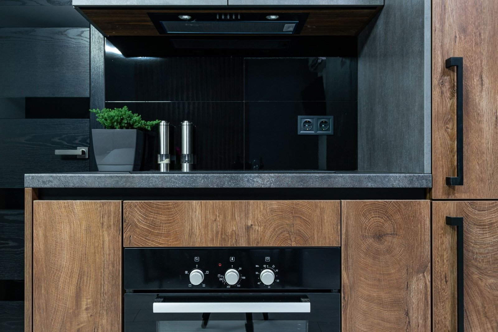 AEG appliances arranged in a clean contemporary home interior