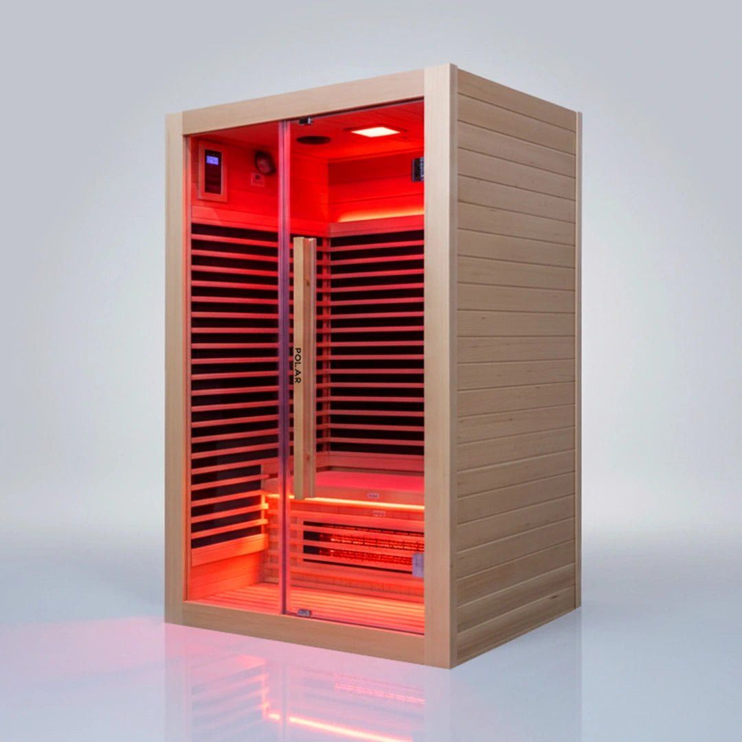 Polar-Recovery hot and cold therapy equipment in a home wellness setting