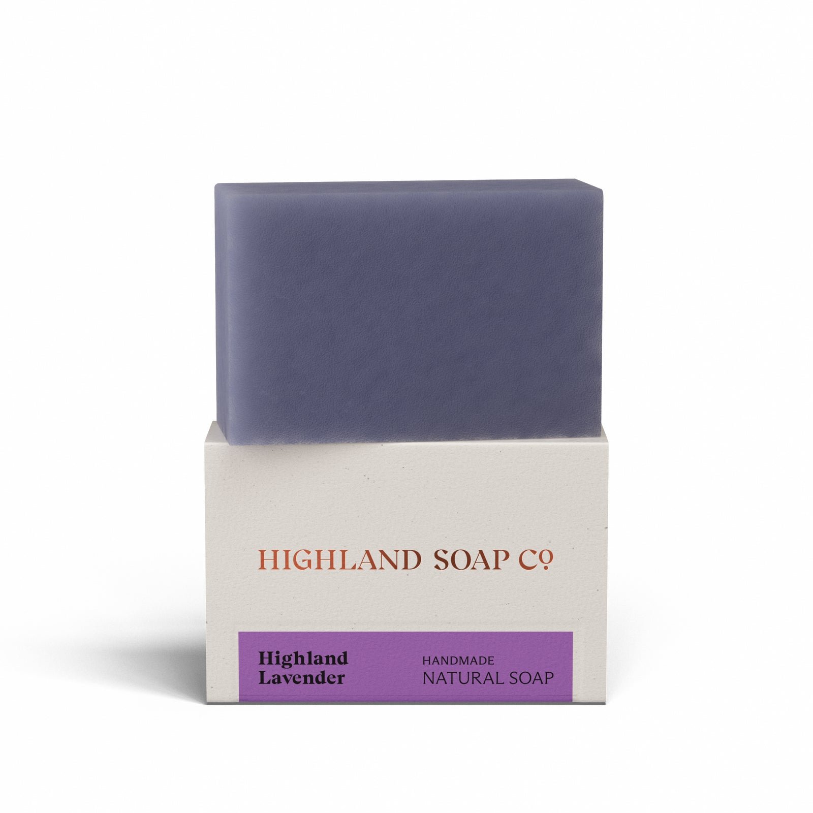 Scottish-inspired Highland Soap Company products in a styled bathroom scene