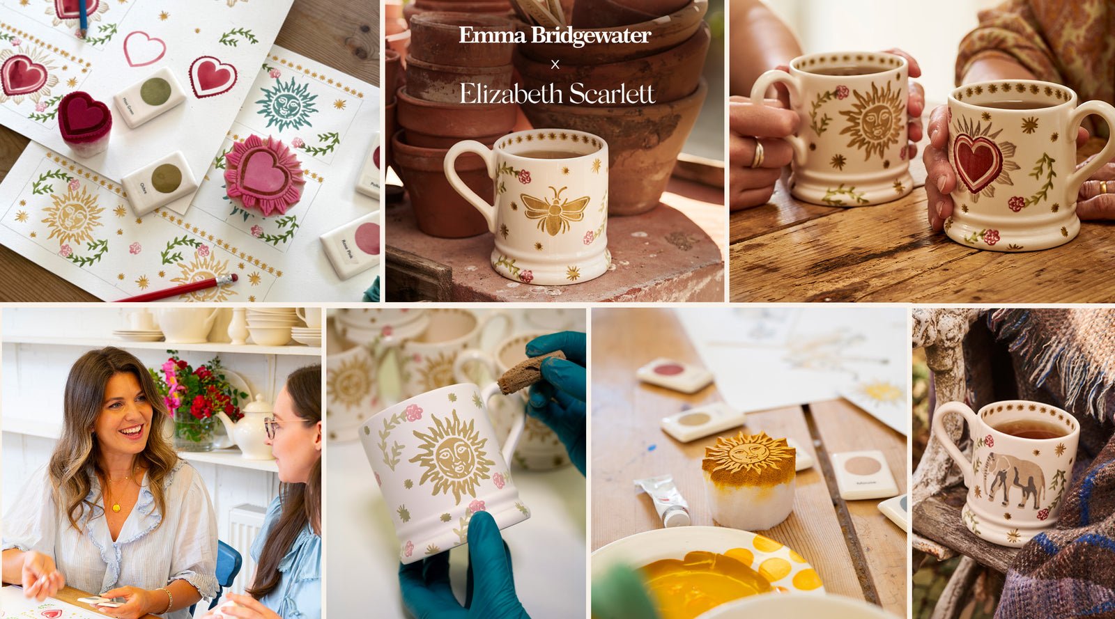Patterned Emma Bridgewater mugs and pottery for gifting